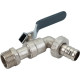 Кран шаровой водоразборный под шланг 1/2" Wh ручка AQUALINK