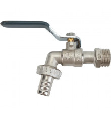 Кран шаровой водоразборный под шланг 3/4" Wh ручка AQUALINK