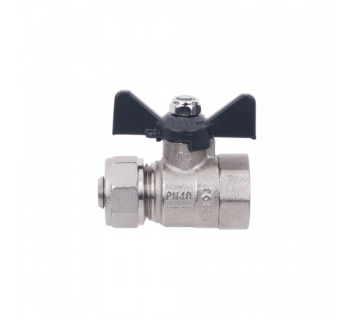 Кран шаровой для МП труб F 1/2 x 16 B бабочка AQUALINK
