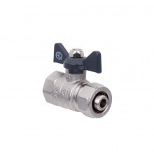 Кран шаровой для МП труб F 1/2 x 16 B бабочка AQUALINK