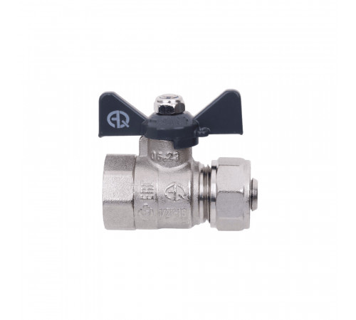 Кран шаровой для МП труб F 1/2 x 20 B бабочка AQUALINK