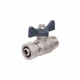 Кран шаровой для МП труб M 1/2 x 20 B бабочка AQUALINK