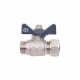 Кран шаровой для МП труб M 1/2 x 20 B бабочка AQUALINK