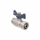 Кран шаровой для МП труб M 1/2 x 20 B бабочка AQUALINK