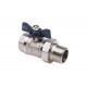 Кран шаровой со сгоном прямой FM 1" U B бабочка AQUALINK