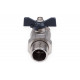 Кран шаровой со сгоном прямой FM 1" U B бабочка AQUALINK