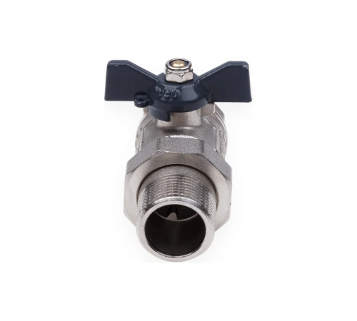 Кран шаровой со сгоном прямой FM 1/2" U B бабочка AQUALINK
