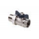 Кран шаровой со сгоном прямой FM 1/2" U B бабочка AQUALINK