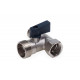 Кран шаровой трехпроходной FMM 1/2" x 3/4" x 1/2" флажок AQUALINK