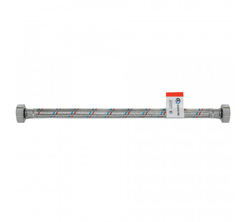 Подводка гибкая для воды 1/2"FF 120, латунная гайка AQUALINE