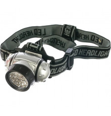 Аккумуляторный налобный фонарь 19 LED, 4 реж, 3XR03 Ultraflash LED 5353 металлик